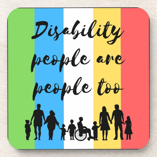 disability people are people too coaster (Front)
