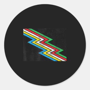 Disability Pride Flag _1  Classic Round Sticker