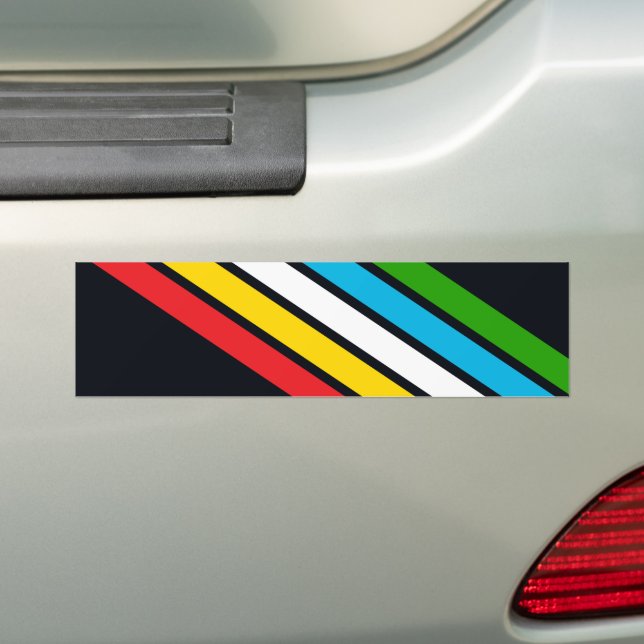 Disability pride flag bumper sticker (On Car)