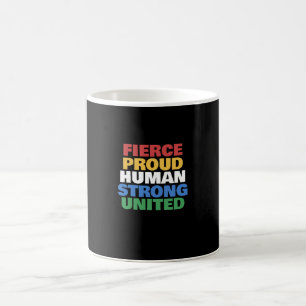 Disability Pride Flag Colours Bold Typography Blac Coffee Mug