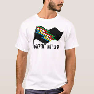 Disability Pride Flag Different Not Less T-Shirt