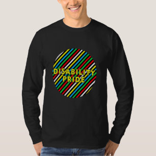 Disability Pride Flag Disabled Month Disability Aw T-Shirt