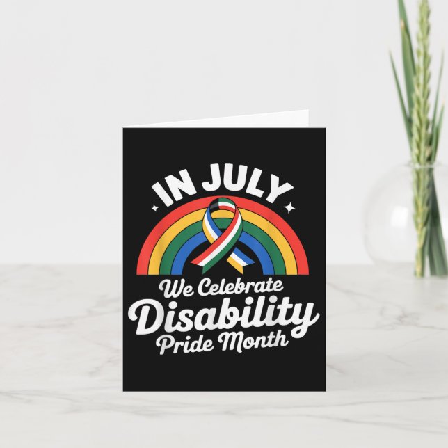 Disability Pride Flag July Disabled Pride Month Aw Card (Front)