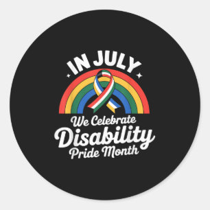 Disability Pride Flag July Disabled Pride Month Aw Classic Round Sticker