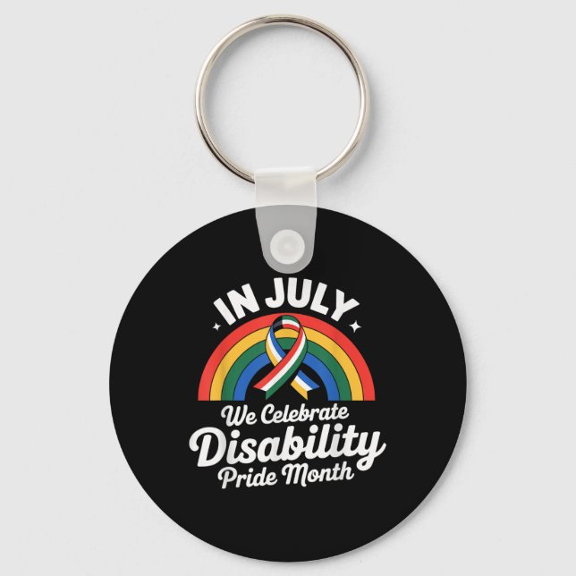 Disability Pride Flag July Disabled Pride Month Aw Key Ring (Front)