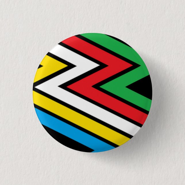 Disability pride flag keychain 3 cm round badge (Front)