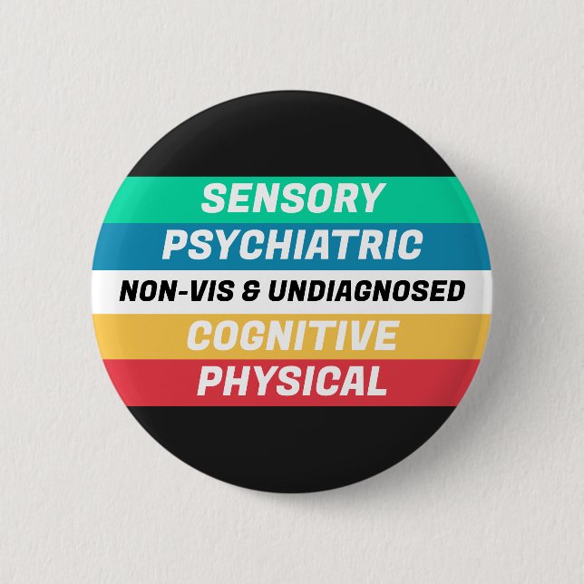 Disability Pride Flag Meanings 6 Cm Round Badge (Front)