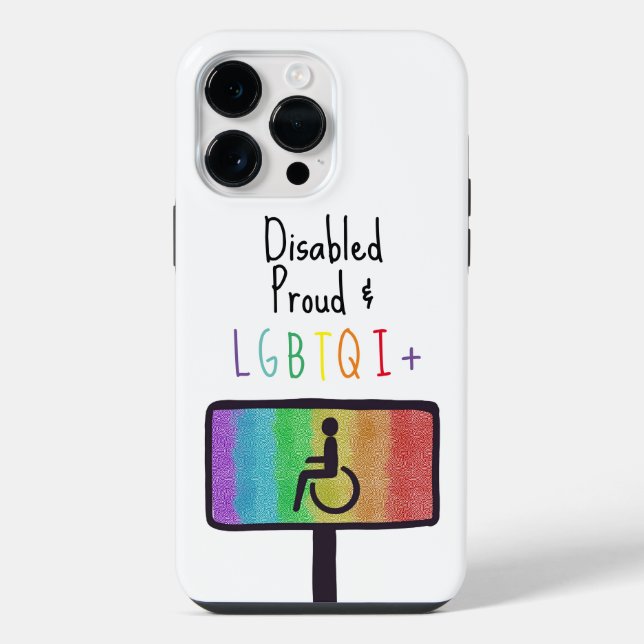Disability Pride iPhone 13 Pro Slim Case, Glossy Case (Back)