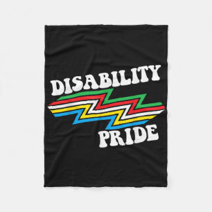 Disability Pride Month Awareness Disability Flag D Fleece Blanket