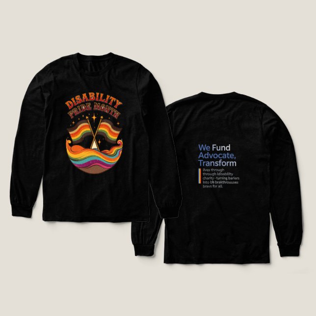Disability Pride Month July Tri-Blend Shirt (Design Front & Back)