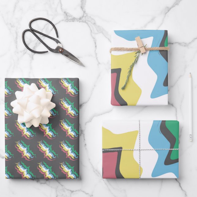 Disability Pride Month Of July Awareness Colours Wrapping Paper Sheet (Front)