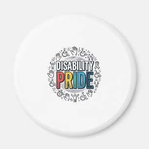 Disability Pride Vintage Inclusive Awareness Shirt Magnet