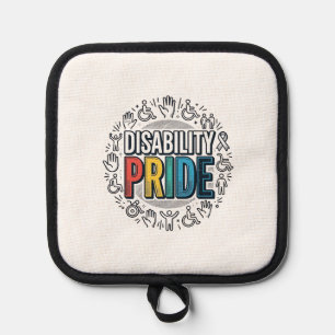 Disability Pride Vintage Inclusive Awareness Shirt Pot Holder