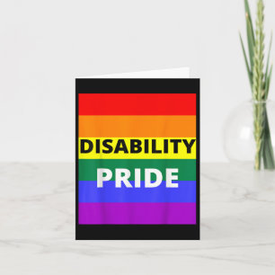 Disability Pride With Rainbow Flag _1 Card