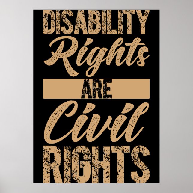 Disability Rights Are Civil Rights Poster (Front)