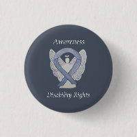 Disability Rights Awareness Angel Ribbon Pin