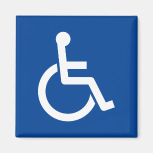Disability sign wheelchair icon magnet