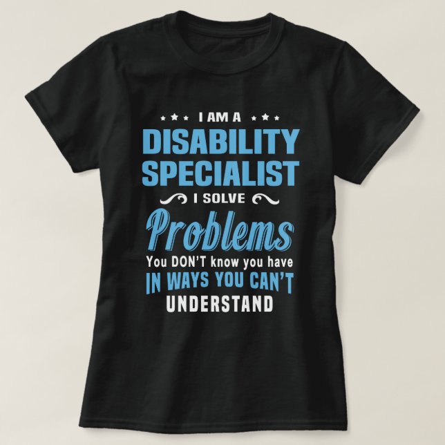 Disability Specialist T-Shirt (Design Front)