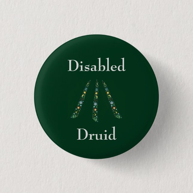 Disabled Druid 3 Cm Round Badge (Front)