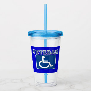 Disabled Handicapped Veteran Acrylic Tumbler