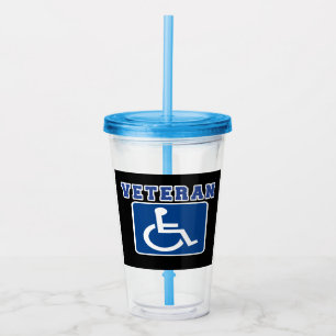 Disabled Handicapped Veteran Acrylic Tumbler