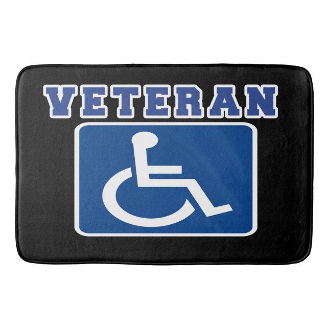 Disabled Handicapped Veteran Bath Mat (Front)