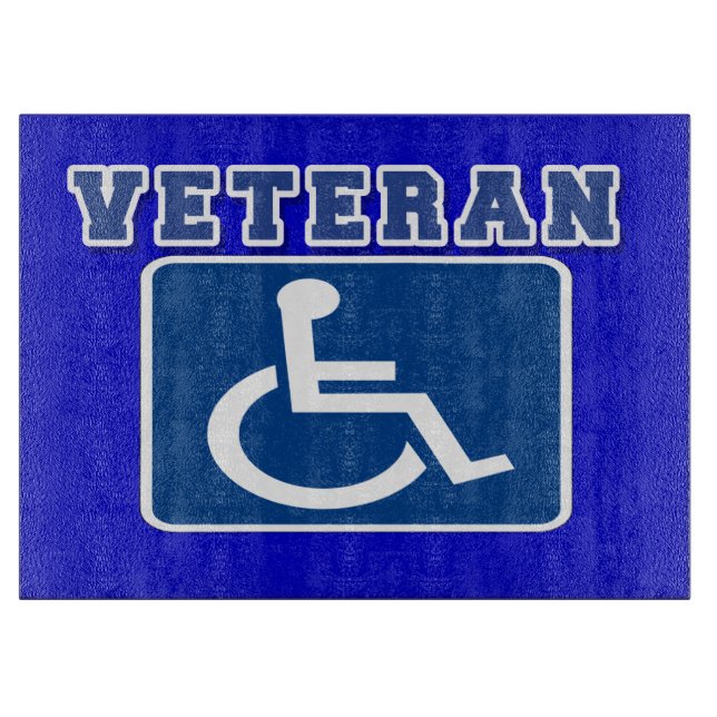 Disabled Handicapped Veteran Cutting Board (Front)