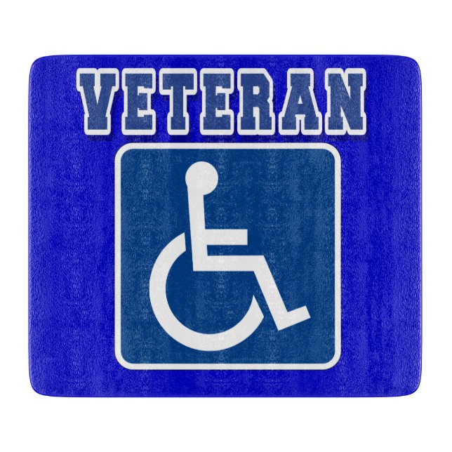 Disabled Handicapped Veteran Cutting Board (Front)