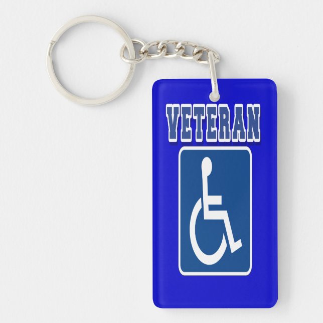 Disabled Handicapped Veteran Key Ring (Front)