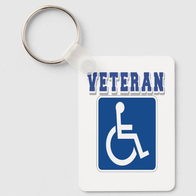 Disabled Handicapped Veteran Key Ring (Front)