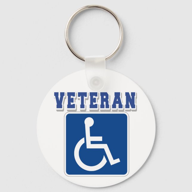 Disabled Handicapped Veteran Key Ring (Front)