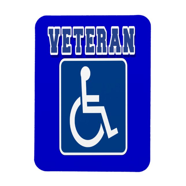 Disabled Handicapped Veteran Magnet (Vertical)