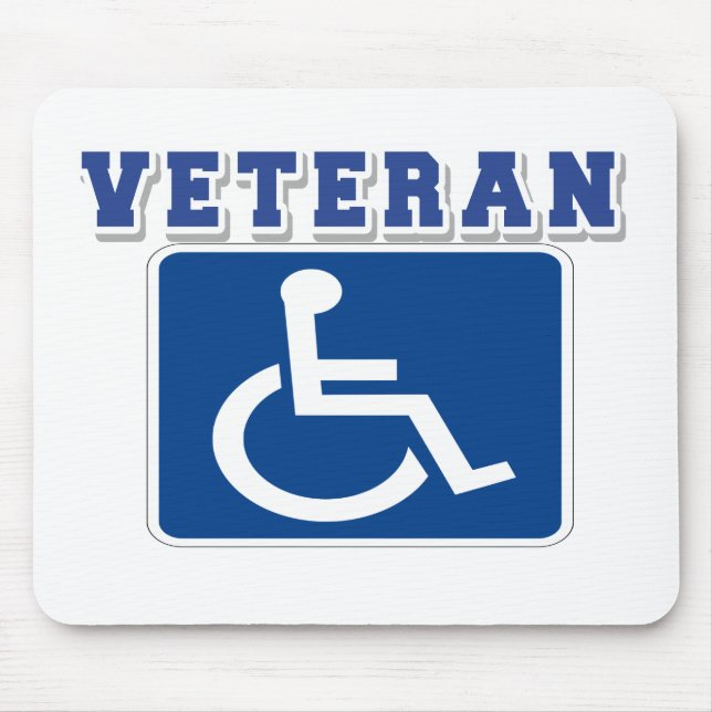 Disabled Handicapped Veteran Mouse Pad (Front)