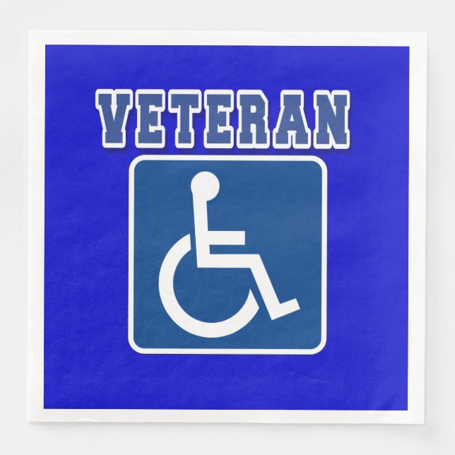 Disabled Handicapped Veteran Napkin (Front)