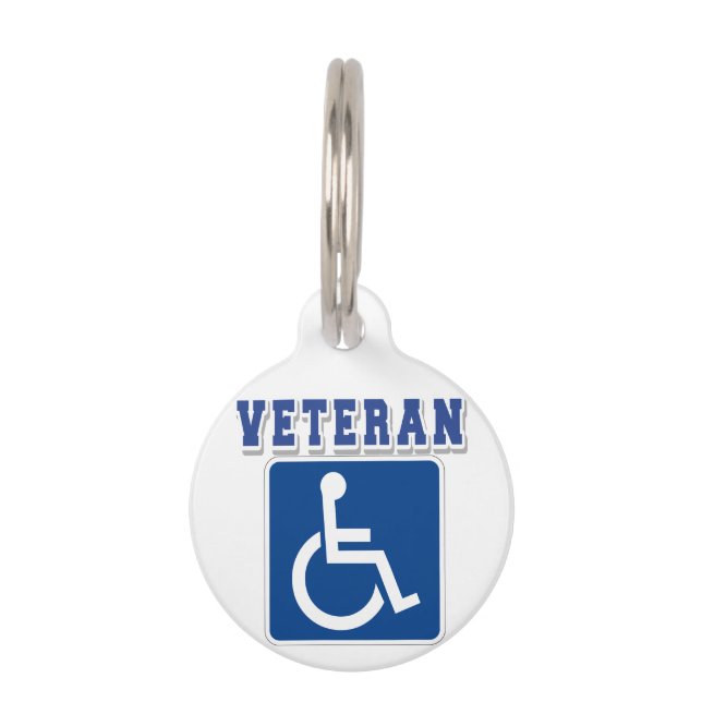 Disabled Handicapped Veteran Pet Tag (Front)