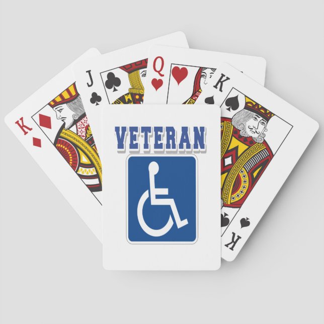 Disabled Handicapped Veteran Playing Cards (Back)