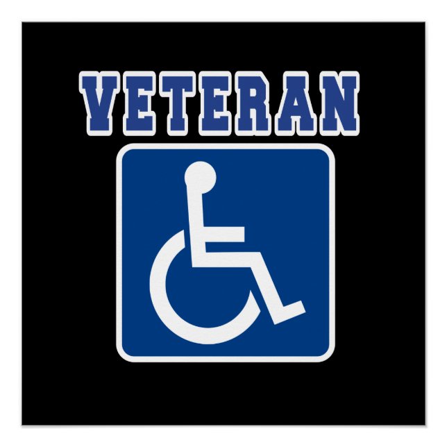 Disabled Handicapped Veteran Poster (Front)