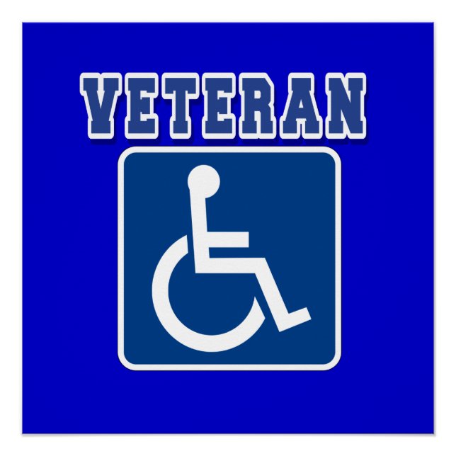 Disabled Handicapped Veteran Poster (Front)