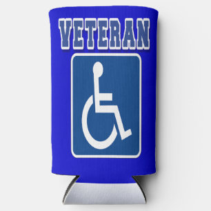 Disabled Handicapped Veteran Seltzer Can Cooler