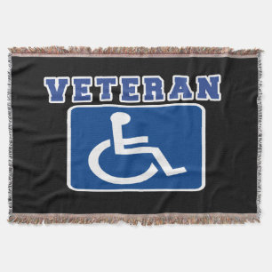 Disabled Handicapped Veteran Throw Blanket
