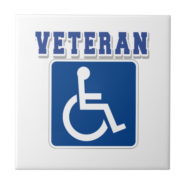 Disabled Handicapped Veteran Tile (Front)