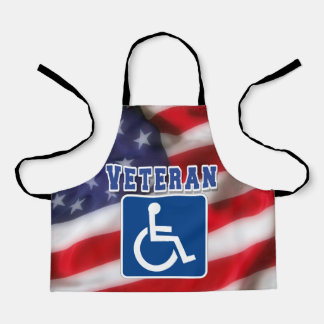 Disabled Handicapped Veteran USA Apron