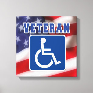 Disabled Handicapped Veteran USA Canvas Print