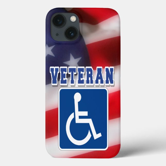 Disabled Handicapped Veteran USA Case-Mate iPhone Case (Back)