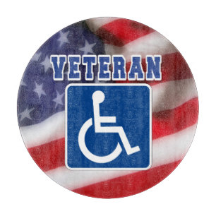 Disabled Handicapped Veteran USA Cutting Board