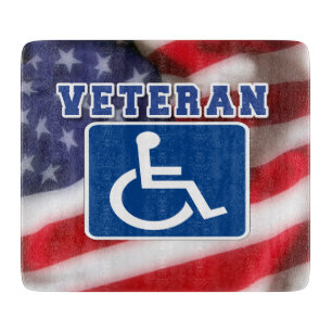 Disabled Handicapped Veteran USA Cutting Board