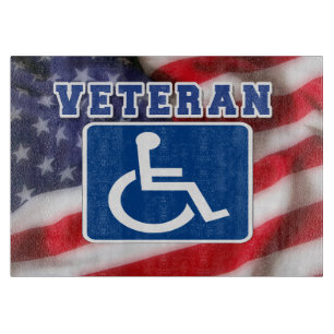 Disabled Handicapped Veteran USA Cutting Board