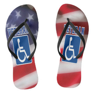 Disabled Handicapped Veteran USA Jandals