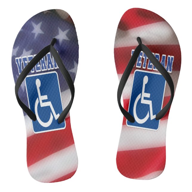 Disabled Handicapped Veteran USA Jandals (Footbed)