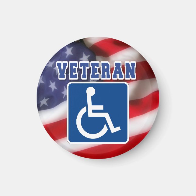 Disabled Handicapped Veteran USA Magnet (Front)